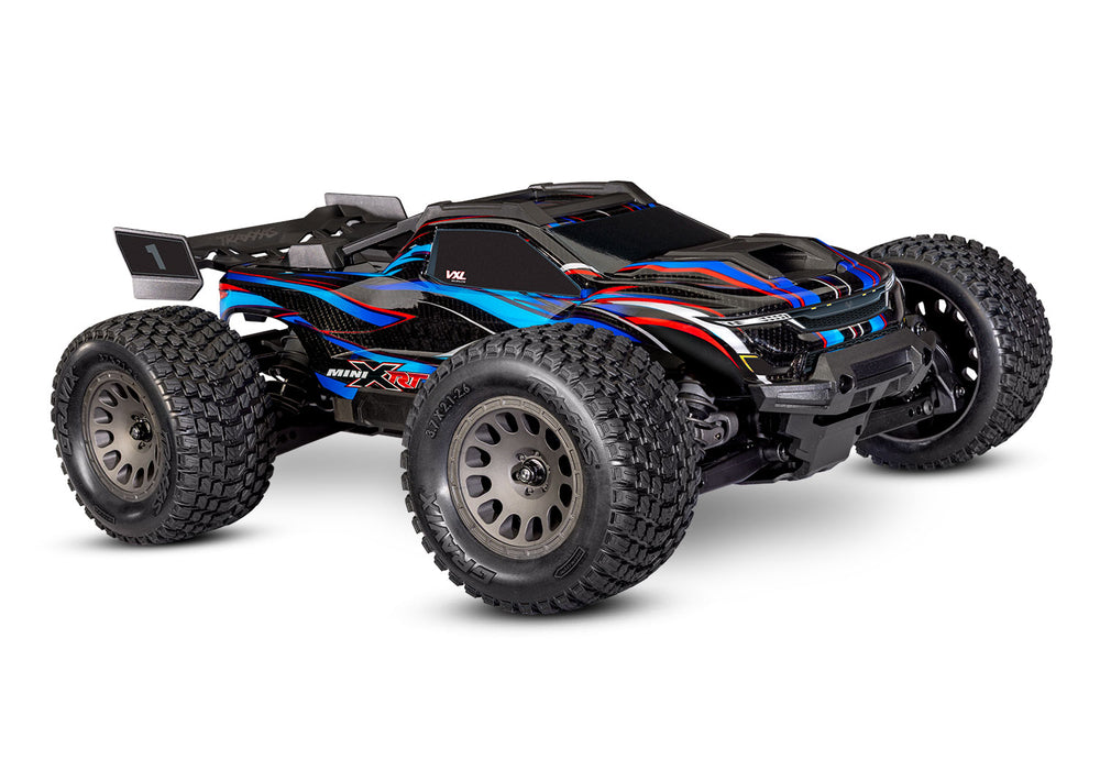 Traxxas TRA108076-1-BLUE Mini XRT VXL 30+ MPH RTR Monster Truck BLUE Battery and Charger included