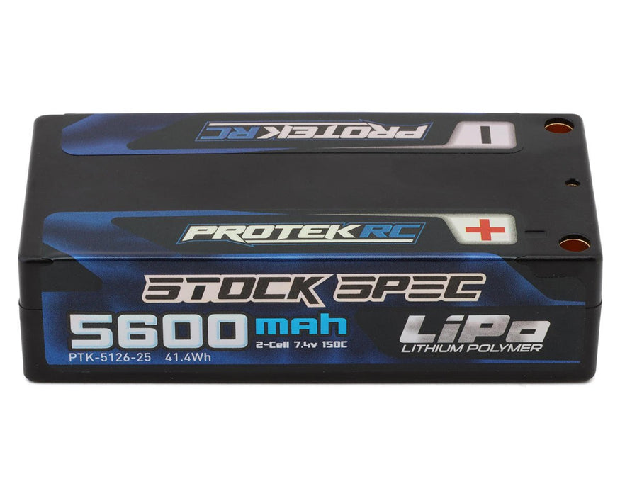 ProTek RC PTK-5126-25 2S 150C Si-Graphene "Stock Spec" Shorty LiPo Battery 7.4V 5600mAh ROAR Approved