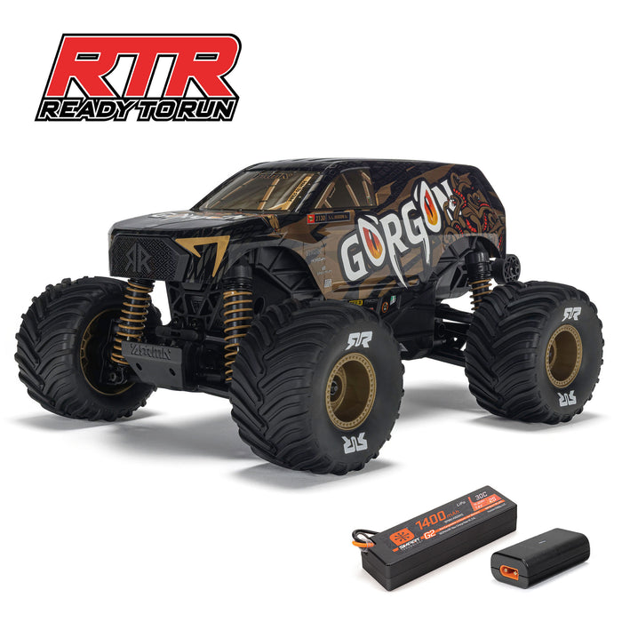 ARRMA ARA2130T3 1/16 GORGON GROM 4X4 RTR Brushed Monster Truck (Battery & Charger Included), Bronze