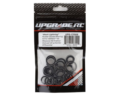 UpGrade RC UPG-17005 "Black Lightning" Rubber Sealed Bearing Kit for Arrma® 4S BLX V2 Mojave™/Kraton™/Outcast™ w/Center Diff