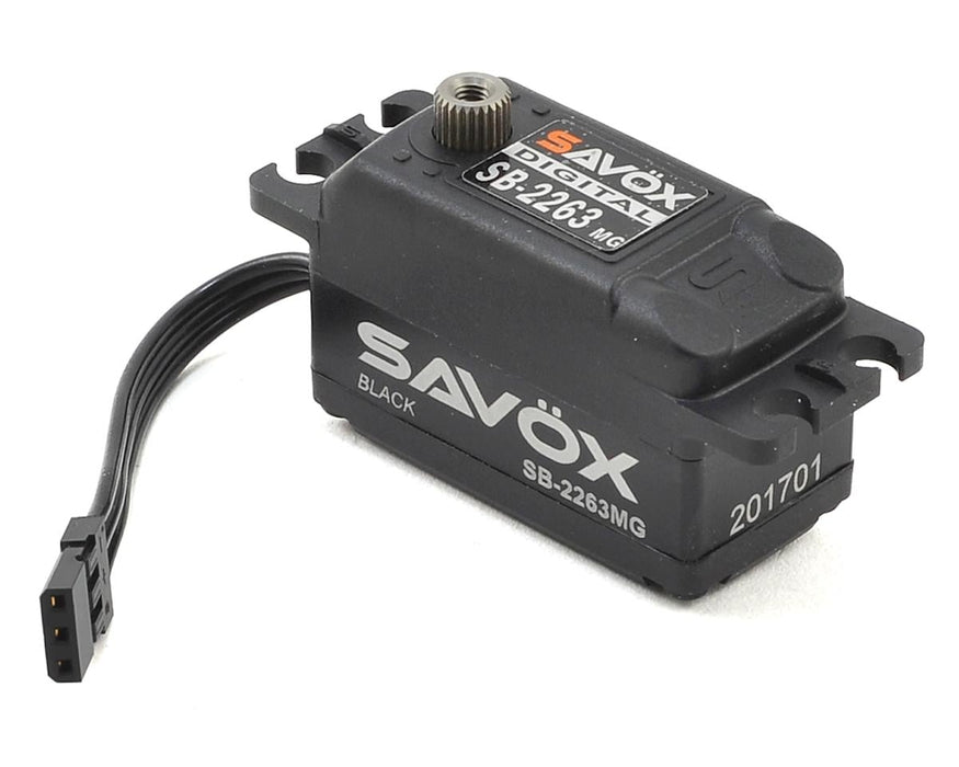 Savox SB-2263MG Plus Black Edition "High Speed" Low Profile Brushless Digital Metal Gear Servo 0.076sec / 138.9oz @ 6.0V SAV-SB-2263MG-BE