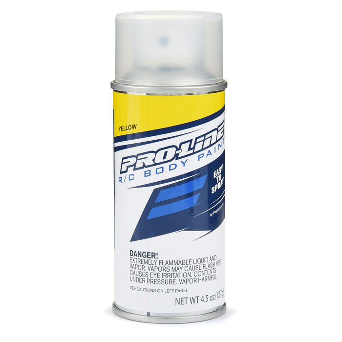 Pro-Line PRO643604 RC Body Spray Polycarbonate Paint YELLOW Single 4.5 oz (127 g.) Individual Aerosol Can