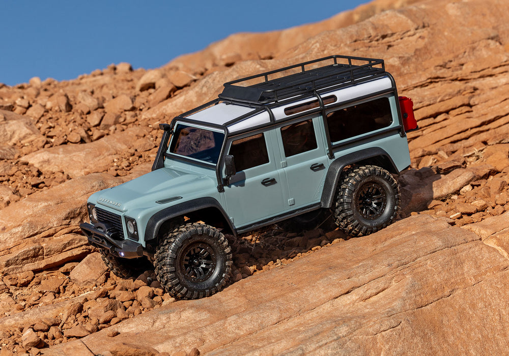 TRAXXAS TRA97054-1-XBLU 1/18 TRX-4M Land Rover Defender RTR MINI Crawler X BLUE LIGHT with battery and Charger