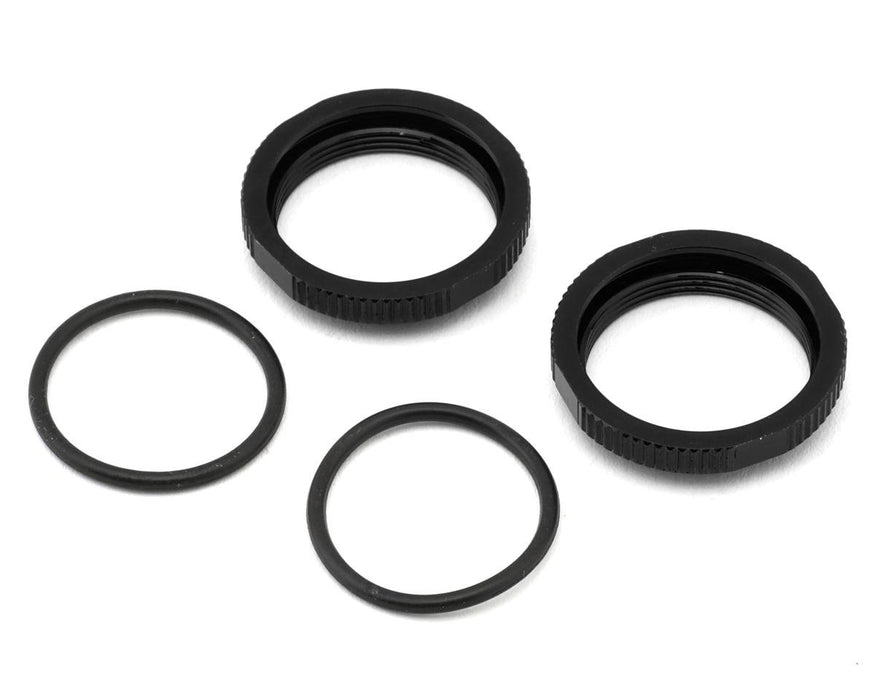 Tekno RC TKR6013BK Aluminum Shock Adjustment Nut Set (Black) (2)