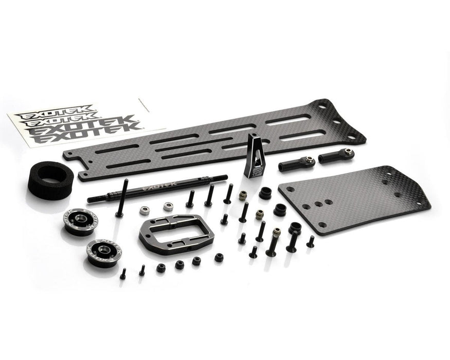 Exotek EXO2135 Traxxas Drag Slash Pro Single Wheel 3mm Carbon Wheelie Bar Set