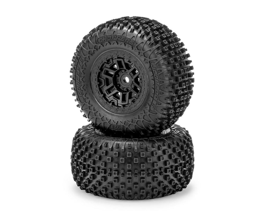 JConcepts Choppers Pre-Mounted Tires for Traxxas® Mini XRT™ (2) (Yellow) w/12mm Hex
