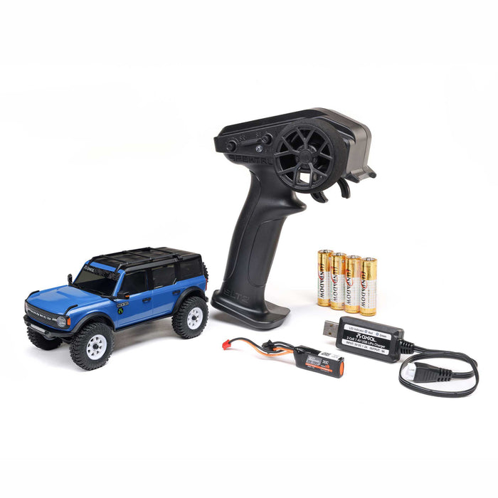 Axial AXI-2048T1 1/30 SCX30 Ford Bronco 4X4 RTR Brushed Rock Crawler (Battery & Charger Included), Blue