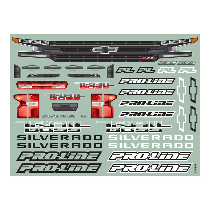 Proline CLEAR 2019 Chevy Silverado Z71 Trail Boss Body Short Course SCT Slash PRO351200