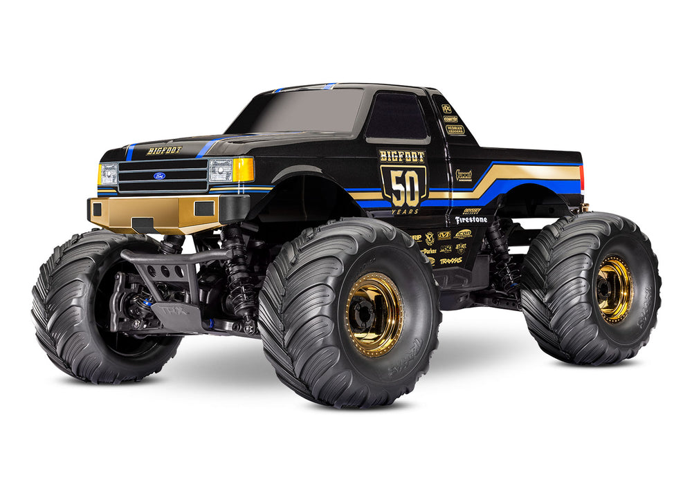Traxxas TRA67134-1-50TH BIGFOOT 50TH Anniversary  Black Gold 4X4 BL-2s 4WD 2S Monster Truck with TQ 2.4 Transmitter RTR Brushless MT