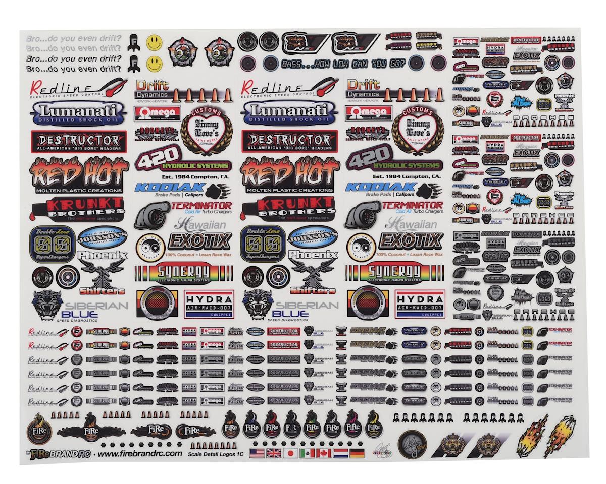 Firebrand RC Sponsor Logos 1C Decal Set (8.5x11