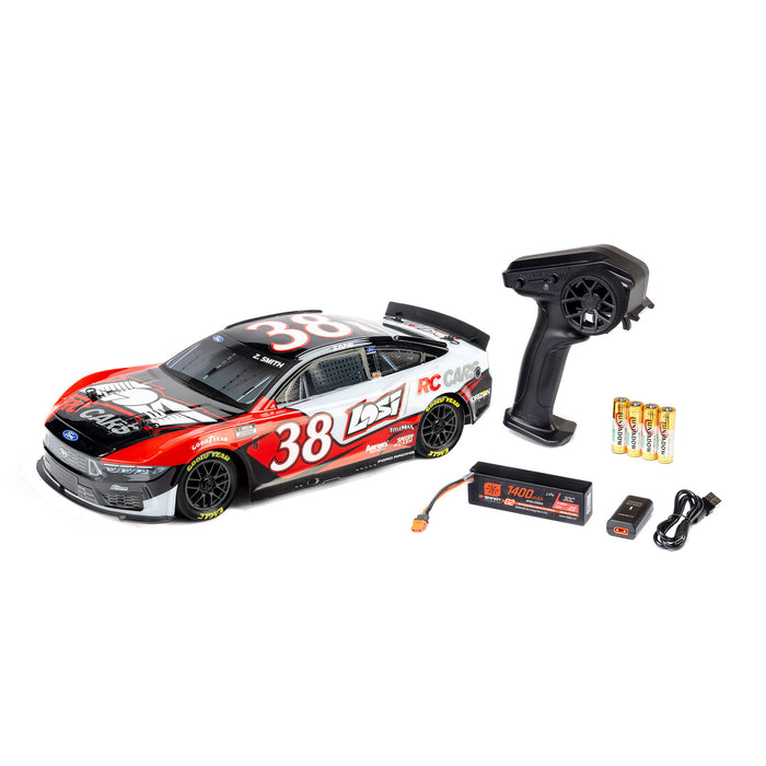 LOSI 1/12 NASCAR RC Race Car Zane Smith No. 38 2026 Losi Ford Mustang 2S AWD RTR LOS1122638