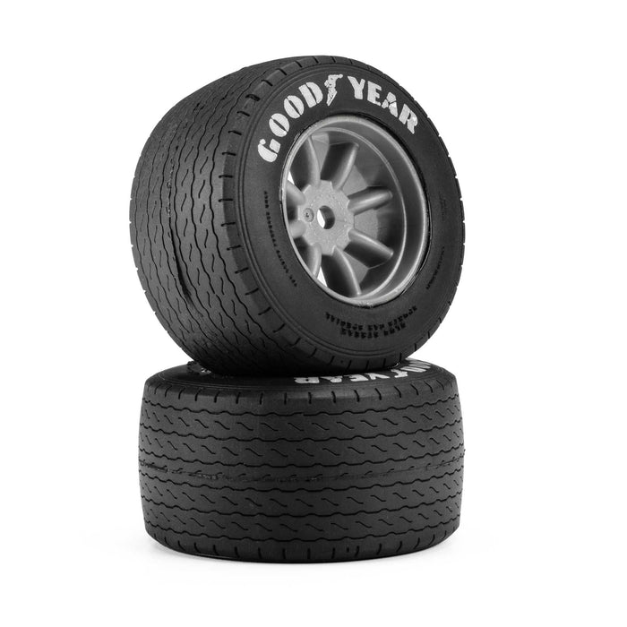 Pro-Line Losi NASCAR 1/12 Goodyear Blue Streak VTA Rear Tires Mounted 8mm Gray Wheels (2) Race Car PRO1036410