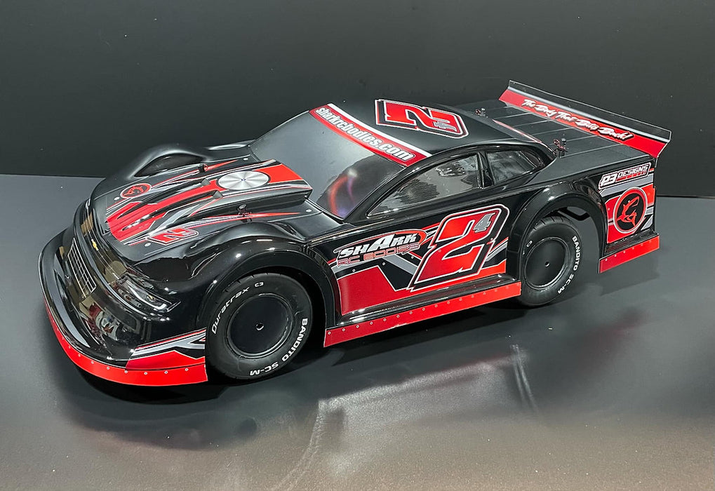 SHARK RC BODIES The Slingshot 1/10 Short Course Mod Street Stock CLEAR Body FORD Grill .040 Slash