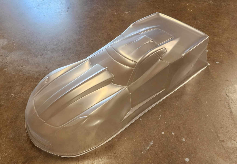 Racer RC by Andy’s LS23W Corvette Wide Body w/ Protective Film .040 CLEAR Drag SCT Street Eliminator NPRC Outlaw