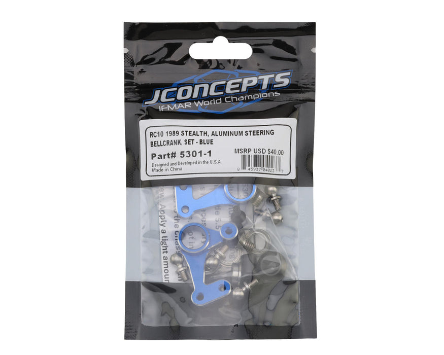 JConcepts JCO5301-1 RC10 '89 Masami Stealth Aluminum Steering Bellcrank (Blue)