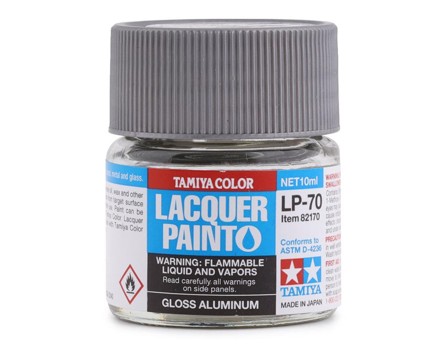 Tamiya TAM82170 LP-70 Gloss Aluminum Lacquer Paint (10ml)