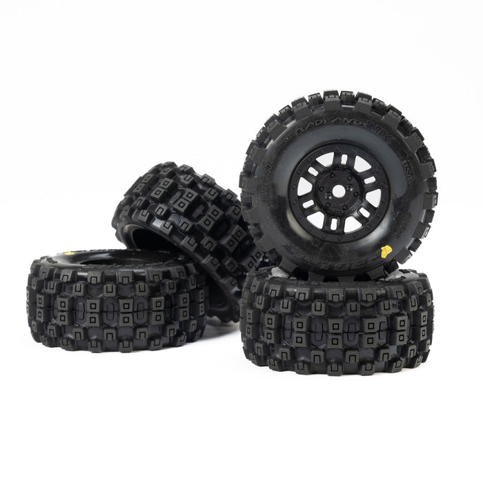 Pro-Line PRO1034010 1/16 Badlands MX ARRMA MOJAVE GROM Tires MTD 12mm Black Split Six (4) Front/Rear