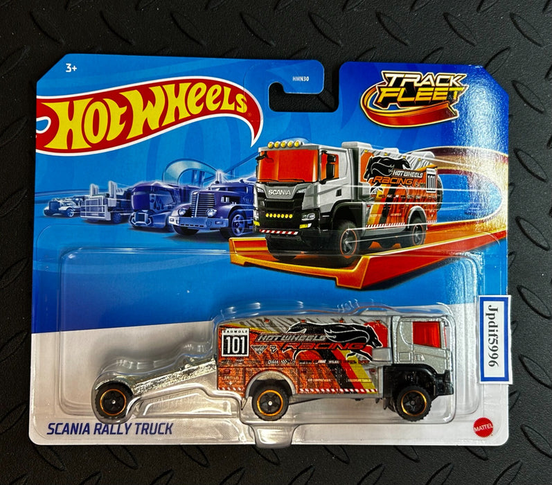 Mattel HOT WHEELS HXP25-NK712 21A Track Fleet Scania Rally Truck Die Cast Car BFM60