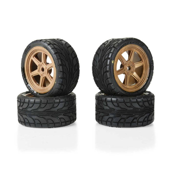 Pro-Line PRO1030813 1/12 Avenger Tire Mounted on Overdrive Bronze Wheel 8mm Hex (4): Losi Race Car