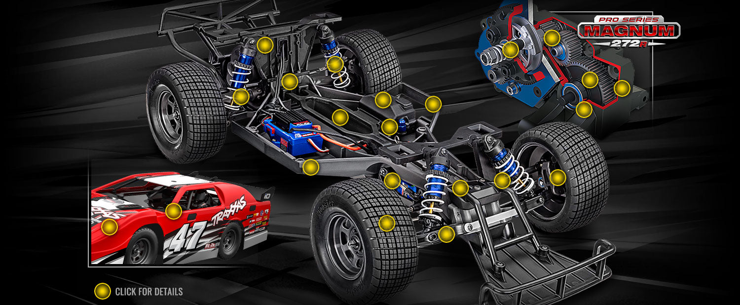 Traxxas TRA104364-74 Slash Late Model Modified BL-2s RTR Brushless EDM Oval Ready Blue Black