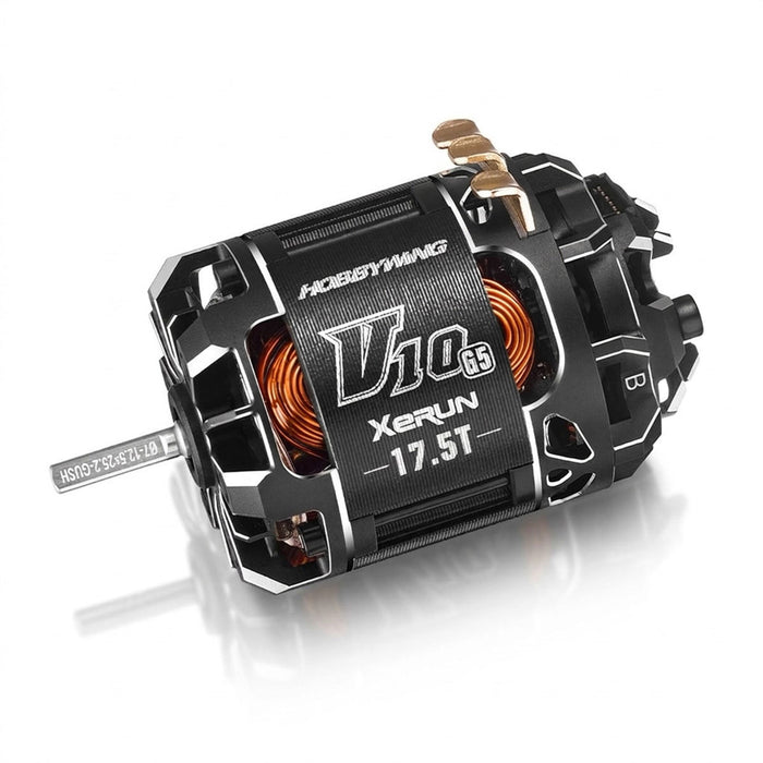 APM TUNED Hobbywing Xerun V10 17.5T G5 (Torque) MODIFIED, Full Ceramic Bearings, ALIGNED SENSOR, SHIMMED, & TIMING SET Motor Stock spec Class HWI30401764