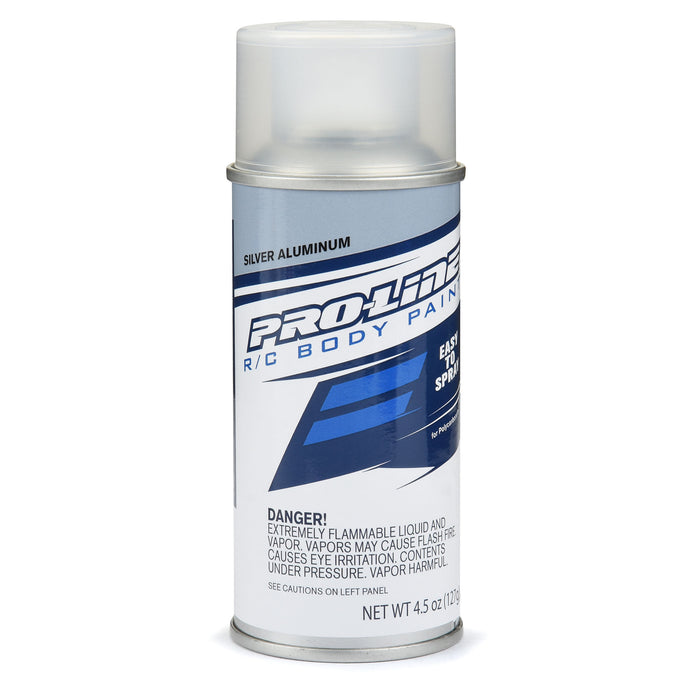 Pro-Line PRO643700 RC Body Spray Polycarbonate Paint METALLIC SILVER ALUMINUM Single 4.5 oz (127 g.) Individual Aerosol Can