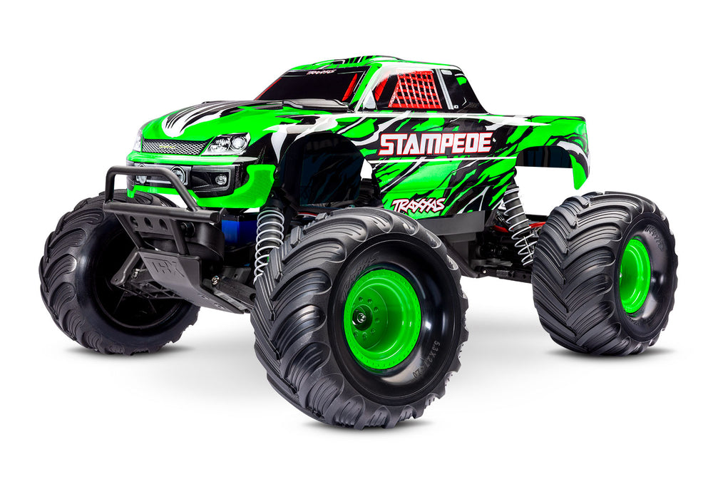 Traxxas TRA36254-8-GRN GREEN Stampede® 2WD XL-5 1/10 Scale Monster Truck with TQ 2.4GHz CLIPLESS
