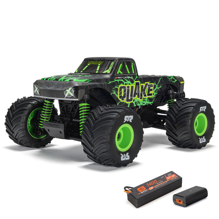 ARRMA ARA2137T2 1/16 QUAKE GROM 4X4 RTR Brushed Monster Truck (Battery & Charger Included), Green