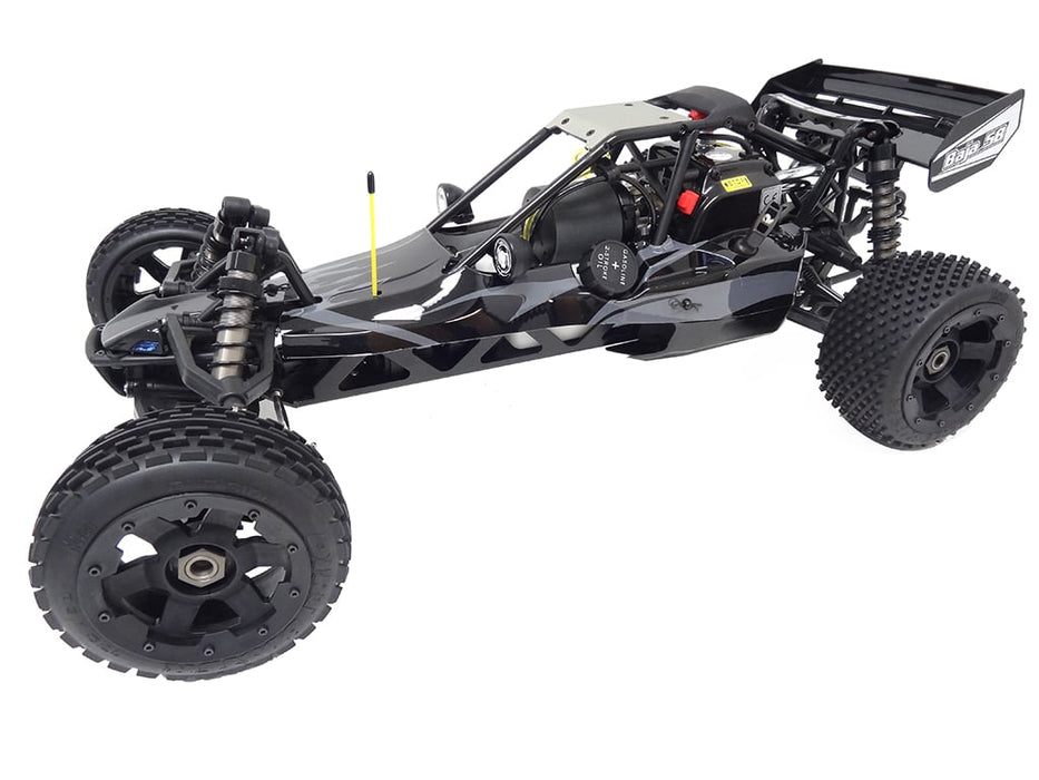 1/5 Rovan 305A Gas Petrol Buggy Ready To Run RTR 30.5cc HPI Baja 5B SS King Motor Compatible with PERFORMANCE PIPE! Black with Gray Flame
