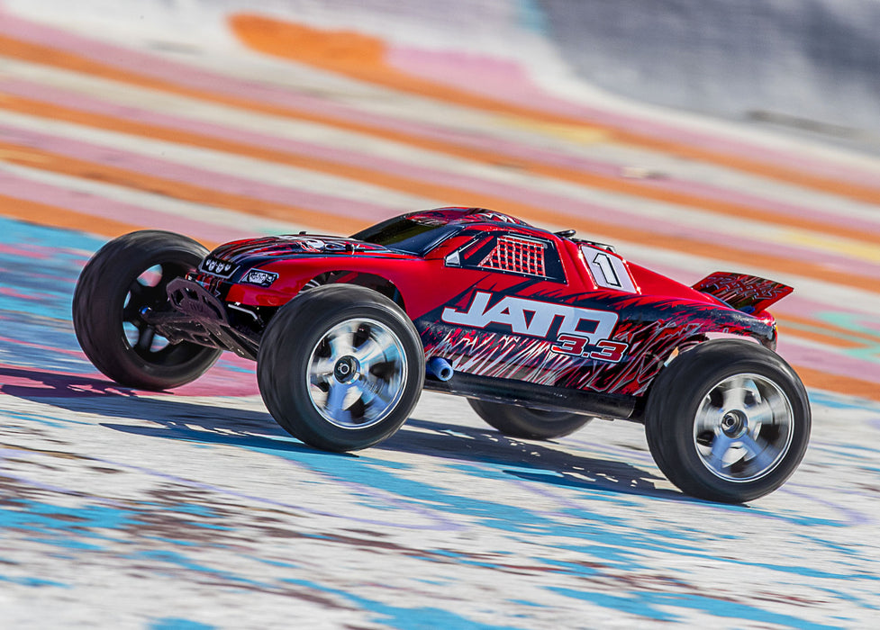Traxxas TRA55077-3-REDX Jato® 3.3  1/10 Scale 2-Speed Nitro-Powered 2WD Stadium Truck