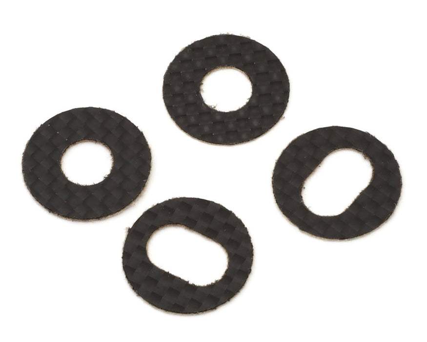 JConcepts JCO8153 1/8th Off-Road Carbon Fiber Body Washers w/Adhesive Back (4)