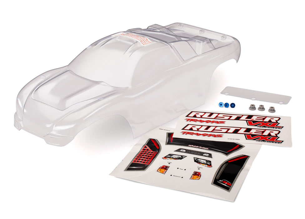 Traxxas Tra3714 Rustler 2WD Clear Body