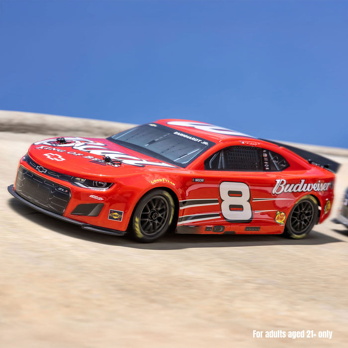 LOSI 1/12 NASCAR RC Race Car Dale Earnhardt Jr. No. 8 Budweiser Chevrolet ZL1 2S AWD RTR Brushed On-Road (Battery & Charger Included), Red LOSF1122508