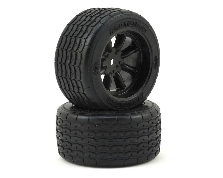Pro-Line Protoform Vintage Racing Pre-Mounted Rear Tire (2) (31mm) (Black) PRM1013918