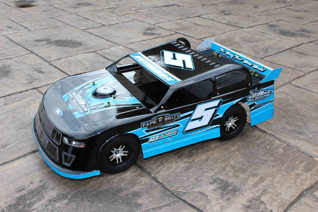 SHARK RC BODIES Code Blue 1/10 Short Course OutLaw Street Stock CLEAR Body Ford Grill .040 Slash