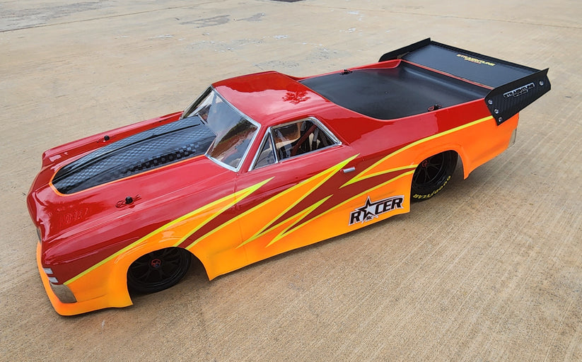 Racer RC by Andy’s Chevy El Camino Body w/ Protective Film .040 CLEAR Drag SCT Real Street Eliminator NPRC