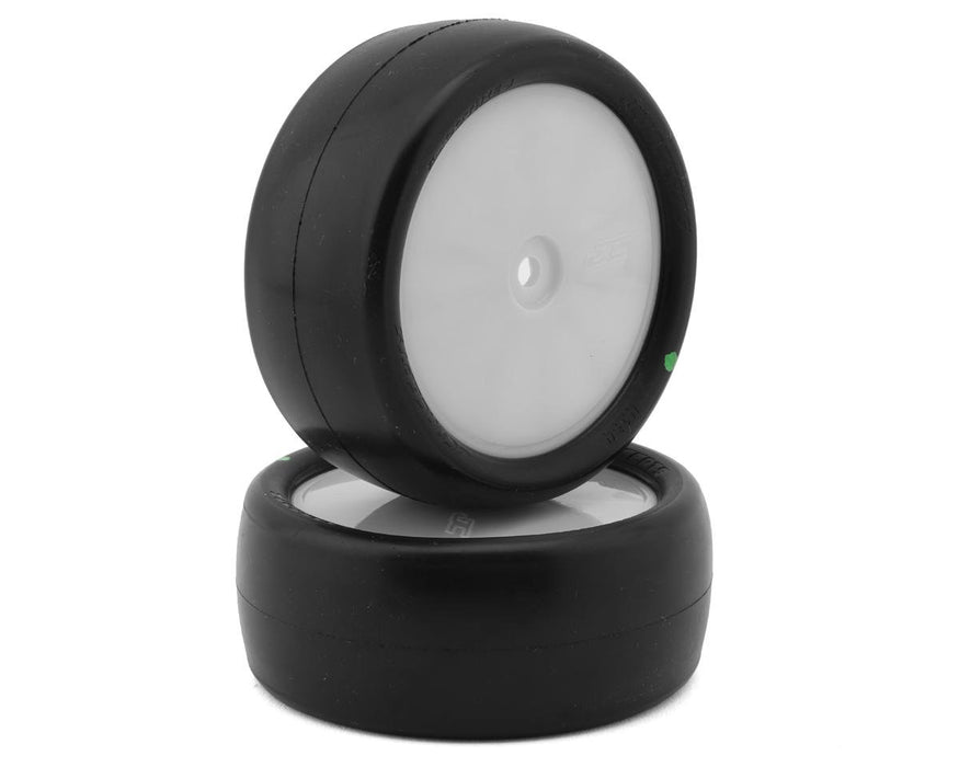 JConcepts JCO4134-1211 Smoothie 3 2.2" Pre-Mounted 4WD Front Tires (White) (2) (Green) w/12mm Hex