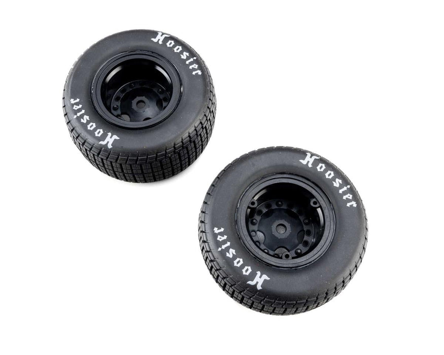 Losi LOS-4247 22S Dirt Late Model Hoosier 1/10 Pre-Mounted Tires (Black) (2) (Soft) (Front/Rear)