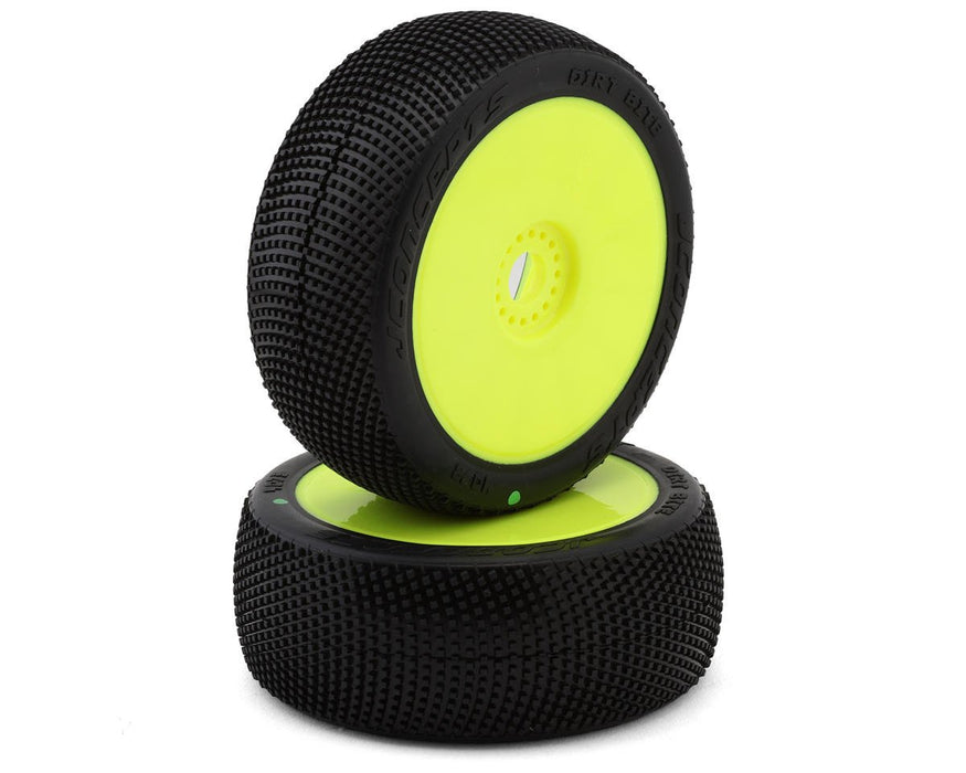 JConcepts JCO4073-22 Dirt Bite 1/8 Off-Road Buggy Pre-Mounted Tires (2) (Yellow) (Green)