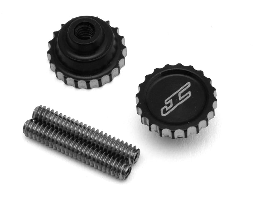 JConcepts RC10 Aluminum 4-40 Future Thumb Nuts Set Screws BLACK (2) JCO5240-2
