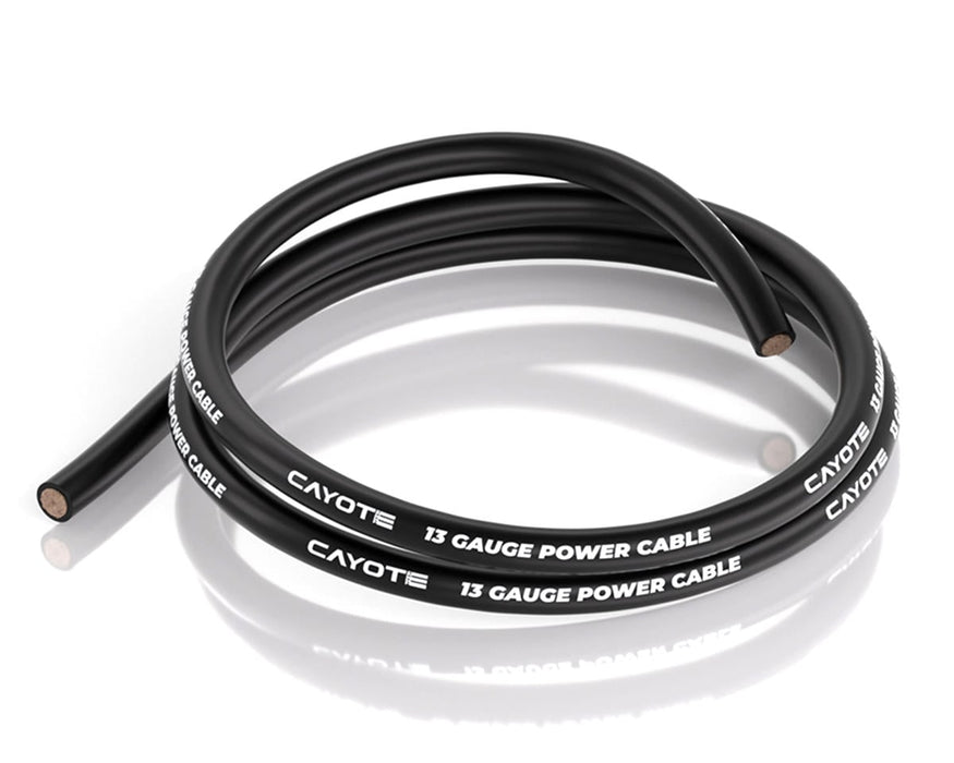 Cayote Thin-Wall Silicone Wire (Black) (1 Meter) (13AWG) CYECW04