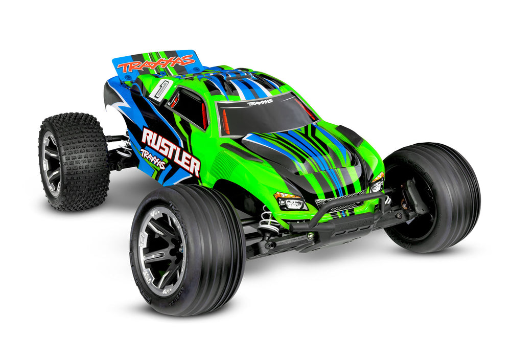 Traxxas TRA37254-8-GRN Rustler 2WD XL-5 w/Battery