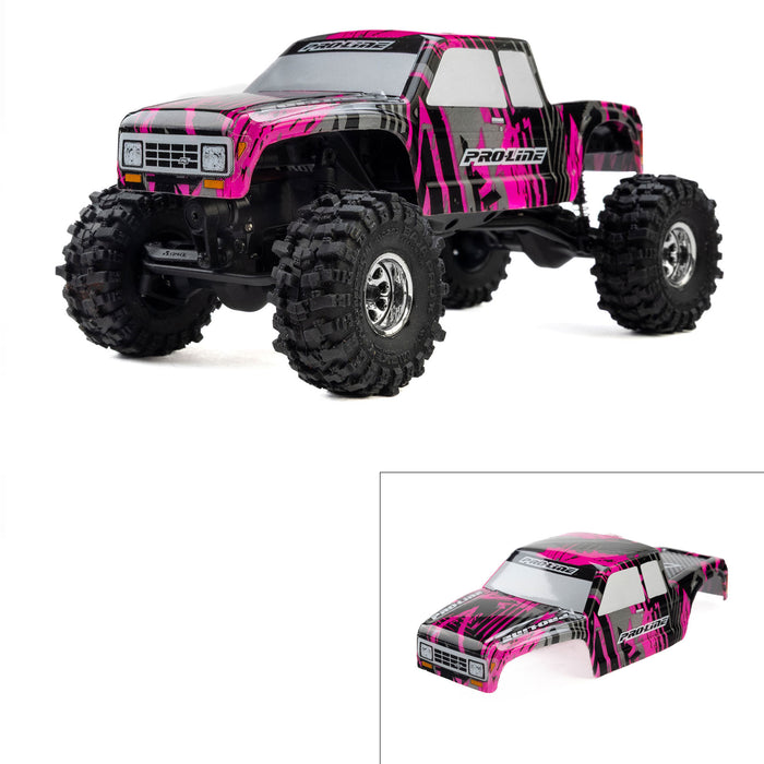 Pro-Line PRO369422 Limited Edition Pre-Cut/Pre-Painted Coyote High Performance Pink Fury Body: Axial SCX30