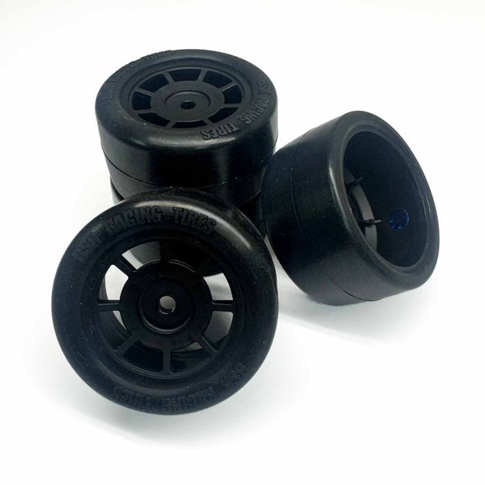 BSR Racing 1/12 Losi Nascar Race Radial Pre-Mounted Rubber Carpet Tires (4) 32 Shore Belted 8mm Hex BXRRR2032
