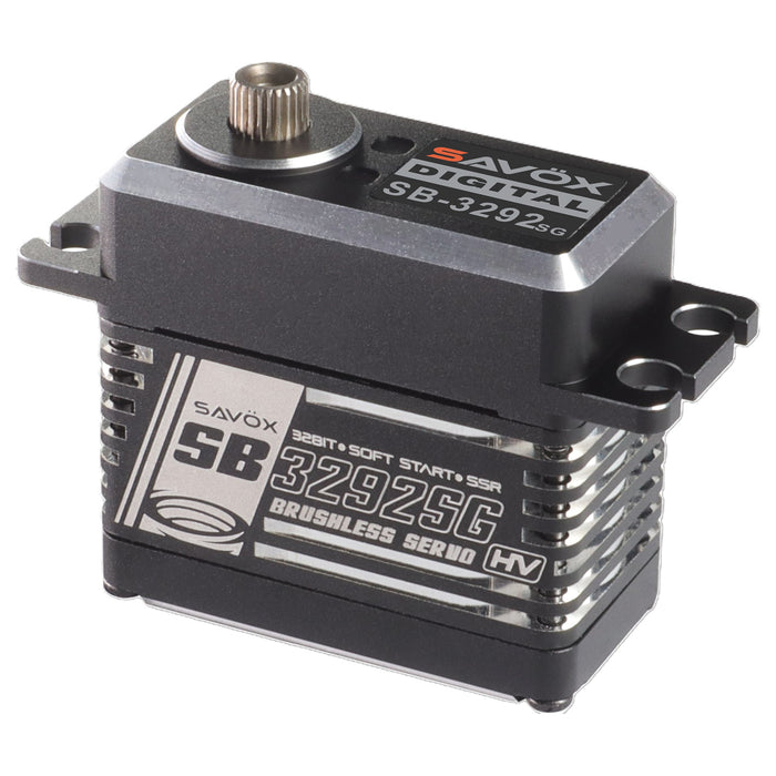 Savox SAVSB3292SG-BE High Torque, High Voltage Brushless Servo, Black, 0.055sec / 763.8oz@8.4V