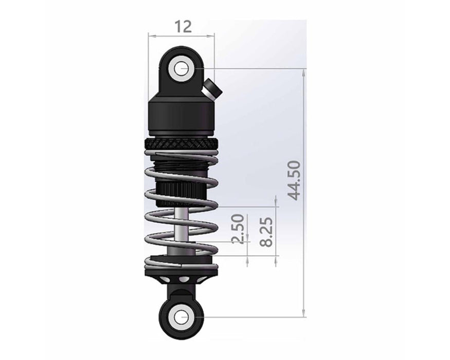 Hot Racing Losi® NASCAR 44.5mm Aluminum Threaded Oil Shocks (2) HRAGRM445NDP01