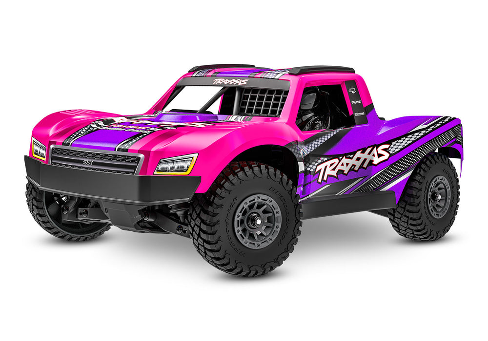 Traxxas TRA108164-1-PINK Mini Slash 4x4 BL-2s 30+ MPH RTR Short Course Truck PINK Battery and Charger included