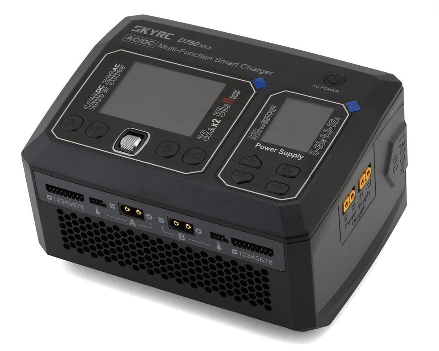 SkyRC SKY-100201 D750 Mix Dual Lipo/LiHV Battery Charger & Built in Power Supply 8S 32A AC 500W / DC 1600W