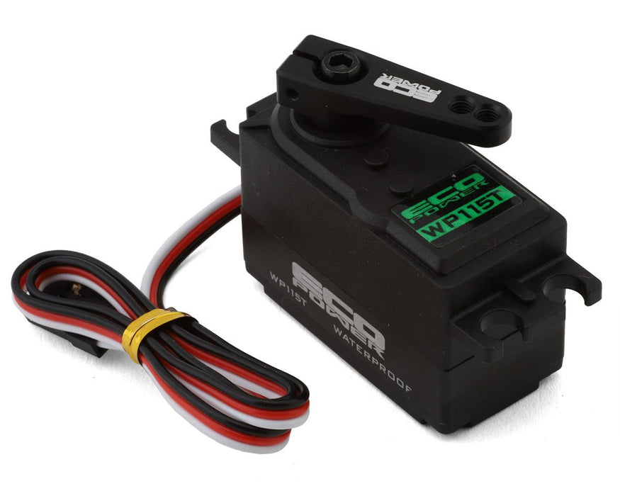 EcoPower ECP-115T WP115T Low Profile Waterproof High Torque Metal Gear Servo for 1/10 2wd Buggies, Drift Cars & Shift/Dig