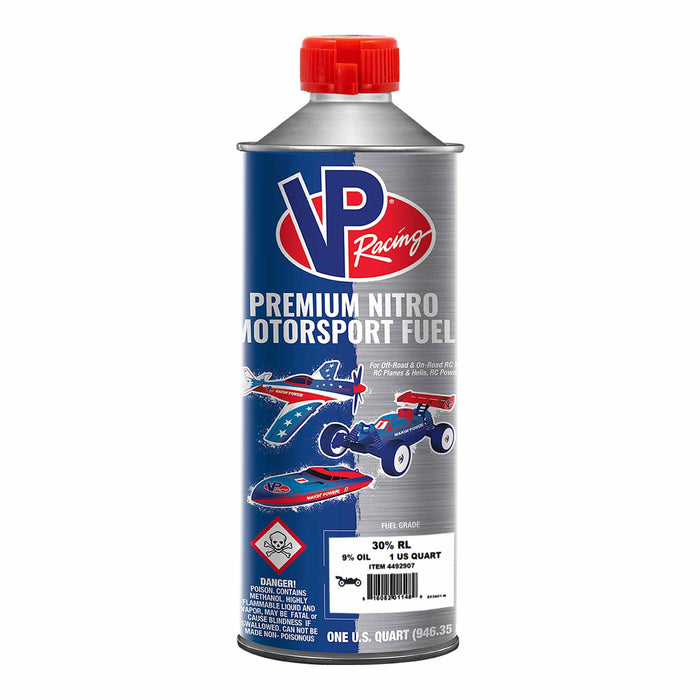 PowerMaster VP Pro Race 30% Ryan Lutz Nitro Car Fuel 9% Oil Castor/Synthetic Blend Quart POW4492907